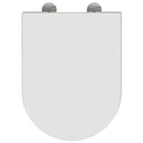 vidaXL Gyorsan Levehető WC Ülőke Fehér 46.2 x 36 x 4.3 cm Duroplast