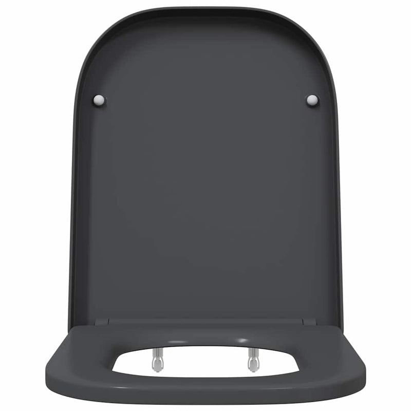 vidaXL Gyorsan Levehető WC Ülőke Antracit 44.5 x 35 x 3.6 cm Duroplast