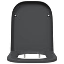 vidaXL WC ülőke Antracit 47,5 x 35 x 3,6 cm Duroplast