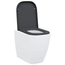 vidaXL WC ülőke Antracit 47,5 x 35 x 3,6 cm Duroplast