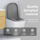 vidaXL WC ülőke Szürke 47,5 x 35 x 3,6 cm Duroplast