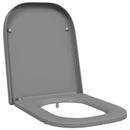 vidaXL WC ülőke Szürke 47,5 x 35 x 3,6 cm Duroplast