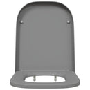 vidaXL Gyorsan Levehető WC Ülőke Szürke 44.5 x 35 x 3.6 cm Duroplast