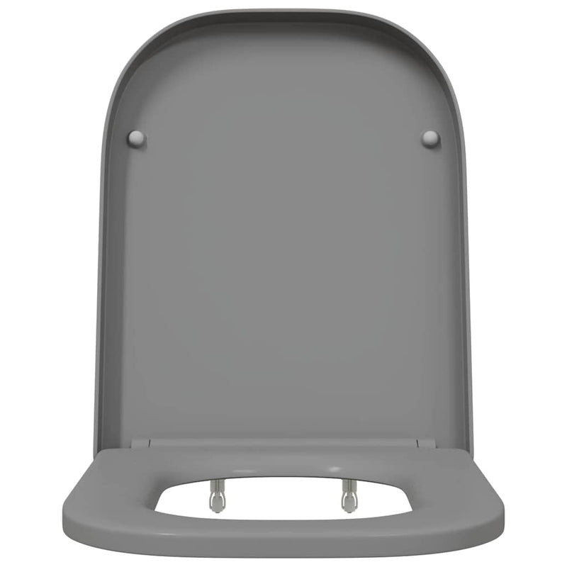 vidaXL Gyorsan Levehető WC Ülőke Szürke 44.5 x 35 x 3.6 cm Duroplast