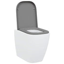 vidaXL WC ülőke Szürke 47,5 x 35 x 3,6 cm Duroplast