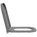 vidaXL WC ülőke Szürke 47,5 x 35 x 3,6 cm Duroplast