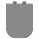 vidaXL Gyorsan Levehető WC Ülőke Szürke 44.5 x 35 x 3.6 cm Duroplast