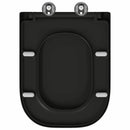 vidaXL Gyorsan Levehető WC Ülőke Fekete 44.5 x 35 x 3.6 cm Duroplast