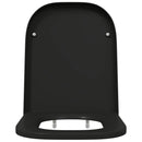 vidaXL Gyorsan Levehető WC Ülőke Fekete 44.5 x 35 x 3.6 cm Duroplast