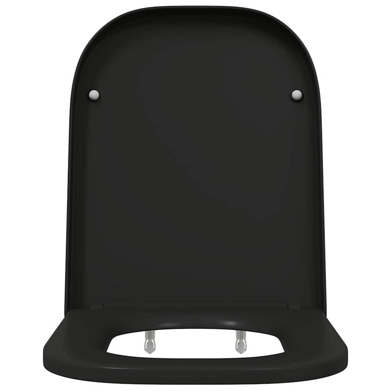 vidaXL Gyorsan Levehető WC Ülőke Fekete 44.5 x 35 x 3.6 cm Duroplast