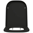 vidaXL WC ülőke Fekete 44,5 x 35 x 3,6 cm Duroplast