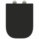 vidaXL Gyorsan Levehető WC Ülőke Fekete 44.5 x 35 x 3.6 cm Duroplast