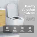 vidaXL WC ülőke Fehér 47,5 x 35 x 3,6 cm Duroplast