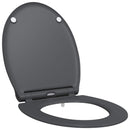 vidaXL WC ülőke Antracit 45,5 x 37,5 x 3,8 cm Duroplast