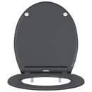 vidaXL WC ülőke Antracit 47 x 37,5 x 3,8 cm Duroplast