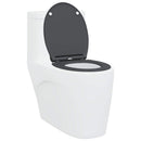 vidaXL WC ülőke Antracit 45,5 x 37,5 x 3,8 cm Duroplast
