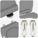 vidaXL WC ülőke Szürke 47 x 37,5 x 3,8 cm Duroplast