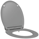 vidaXL WC ülőke Szürke 45,5 x 37,5 x 3,8 cm Duroplast