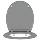 vidaXL Gyorsan Leszedhető WC, ami Ülőkéhez illik Szürke
