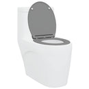 vidaXL WC ülőke Szürke 45,5 x 37,5 x 3,8 cm Duroplast