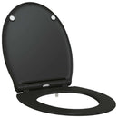 vidaXL WC ülőke Fekete 45,5 x 37,5 x 3,8 cm Duroplast