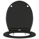 vidaXL WC ülőke Fekete 45,5 x 37,5 x 3,8 cm Duroplast