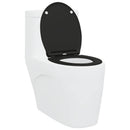 vidaXL WC ülőke Fekete 45,5 x 37,5 x 3,8 cm Duroplast