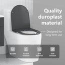 vidaXL WC ülőke Antracit 47 x 36 x 3,4 cm Duroplast