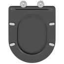 vidaXL Gyorsan Levehető WC Ülőke Antracit 44 x 36.4 x 3.4 cm Duroplast