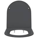 vidaXL Gyorsan Levehető WC Ülőke Antracit 44 x 36.4 x 3.4 cm Duroplast