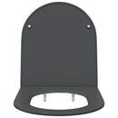 vidaXL WC ülőke Antracit 47 x 36 x 3,4 cm Duroplast
