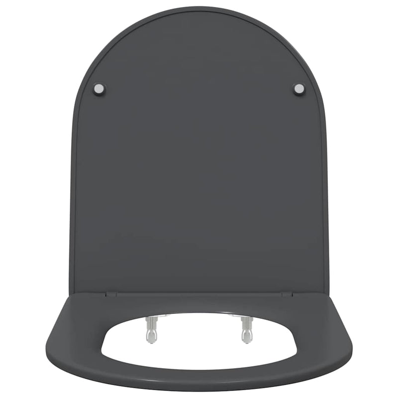 vidaXL Gyorsan Levehető WC Ülőke Antracit 44 x 36.4 x 3.4 cm Duroplast