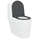 vidaXL Gyorsan Levehető WC Ülőke Antracit 44 x 36.4 x 3.4 cm Duroplast