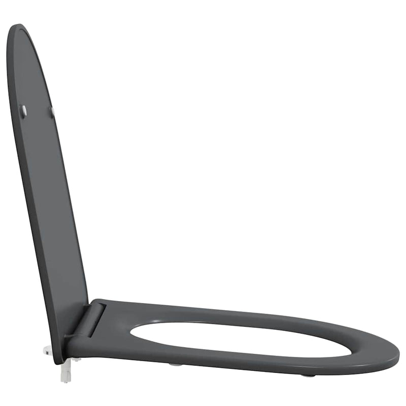 vidaXL Gyorsan Levehető WC Ülőke Antracit 44 x 36.4 x 3.4 cm Duroplast