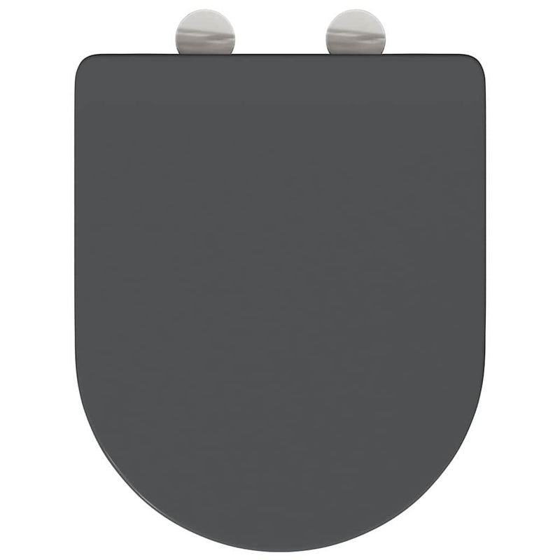 vidaXL Gyorsan Levehető WC Ülőke Antracit 44 x 36.4 x 3.4 cm Duroplast