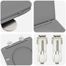 vidaXL Gyorsan Levehető WC Ülőke Szürke 44 x 36.4 x 3.4 cm Duroplast