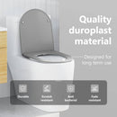 vidaXL WC ülőke Szürke 47 x 36 x 3,4 cm Duroplast