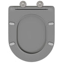 vidaXL Gyorsan Levehető WC Ülőke Szürke 44 x 36.4 x 3.4 cm Duroplast