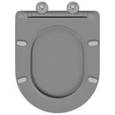 vidaXL WC ülőke Szürke 47 x 36 x 3,4 cm Duroplast