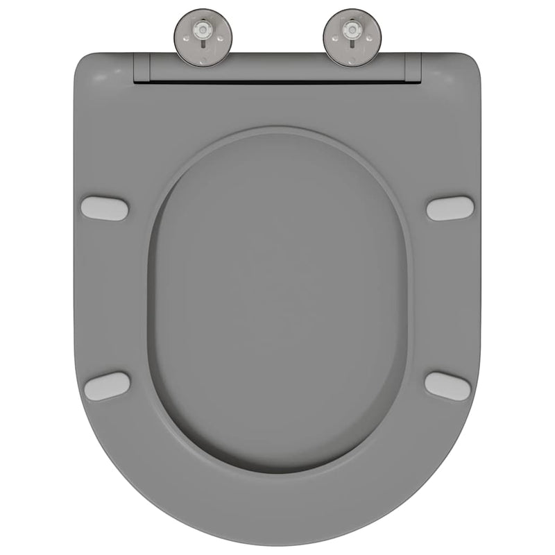 vidaXL Gyorsan Levehető WC Ülőke Szürke 44 x 36.4 x 3.4 cm Duroplast
