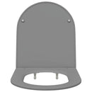 vidaXL Gyorsan Levehető WC Ülőke Szürke 44 x 36.4 x 3.4 cm Duroplast