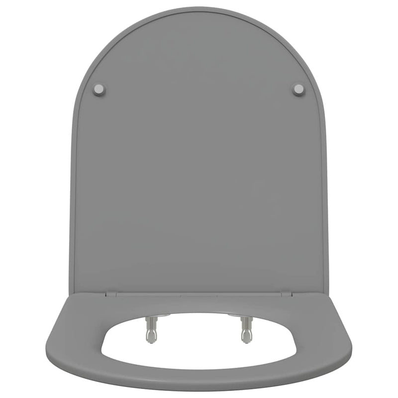 vidaXL Gyorsan Levehető WC Ülőke Szürke 44 x 36.4 x 3.4 cm Duroplast