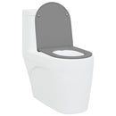 vidaXL Gyorsan Levehető WC Ülőke Szürke 44 x 36.4 x 3.4 cm Duroplast