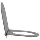 vidaXL Gyorsan Levehető WC Ülőke Szürke 44 x 36.4 x 3.4 cm Duroplast