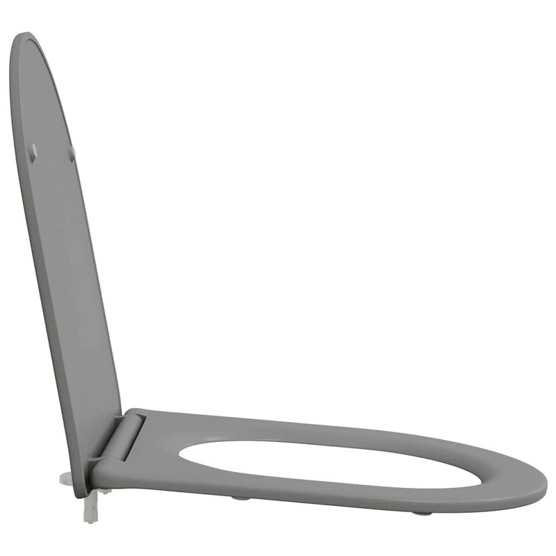 vidaXL Gyorsan Levehető WC Ülőke Szürke 44 x 36.4 x 3.4 cm Duroplast