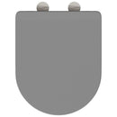vidaXL WC ülőke Szürke 47 x 36 x 3,4 cm Duroplast