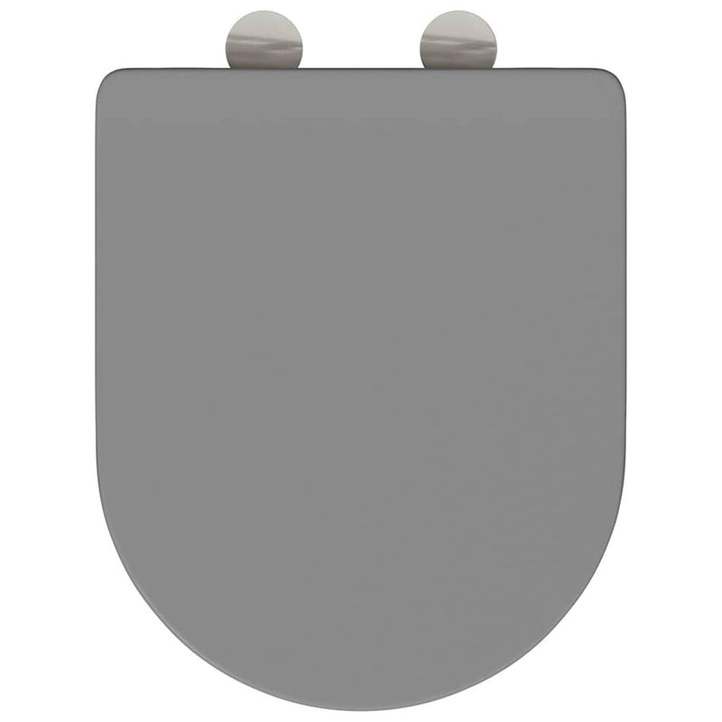 vidaXL Gyorsan Levehető WC Ülőke Szürke 44 x 36.4 x 3.4 cm Duroplast