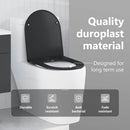vidaXL WC ülőke Fekete 47 x 36 x 3,4 cm Duroplast