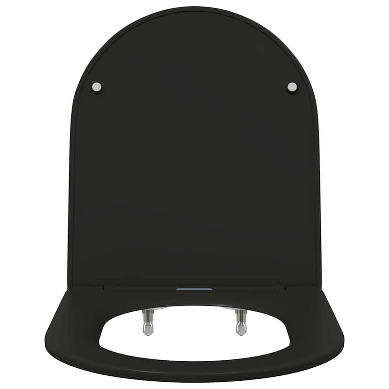 vidaXL Gyorsan Levehető WC Ülőke Fekete 44 x 36.4 x 3.4 cm Duroplast