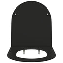 vidaXL WC ülőke Fekete 47 x 36 x 3,4 cm Duroplast